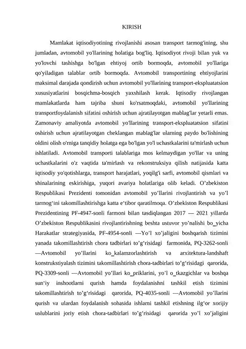 Avtomabil yo'llarini rekontruksiya qilishda rejada  egrilarni qayta qurish 2