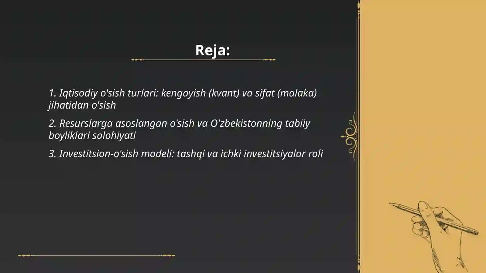 Iqtisodiy o'sish turlari 2