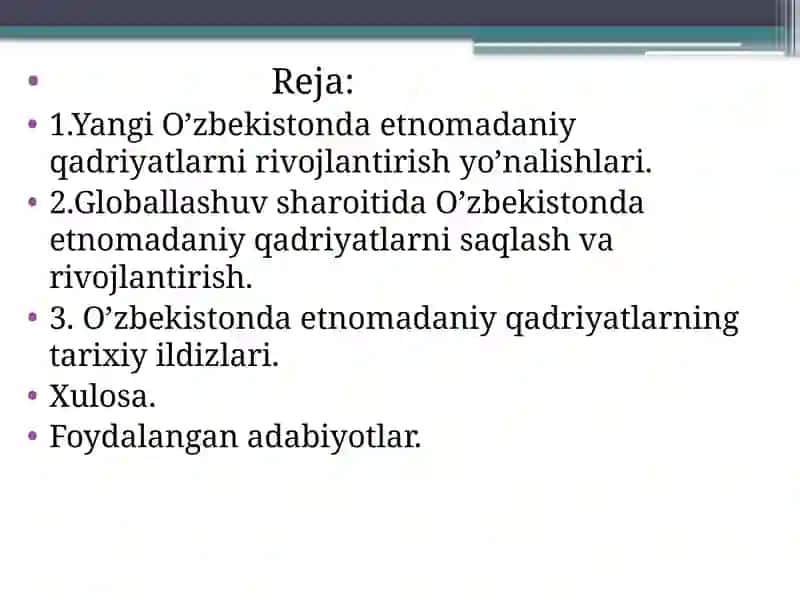 Yangi O’zbekistonda etnomadaniy qadriyatlar rivoji 2