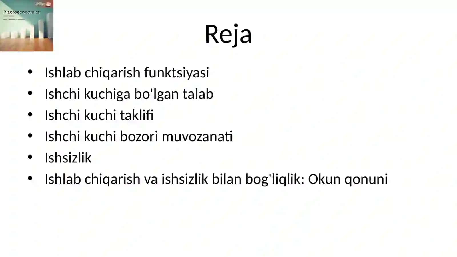 Unumdorlik, ishlab chiqarish va bandlik 2