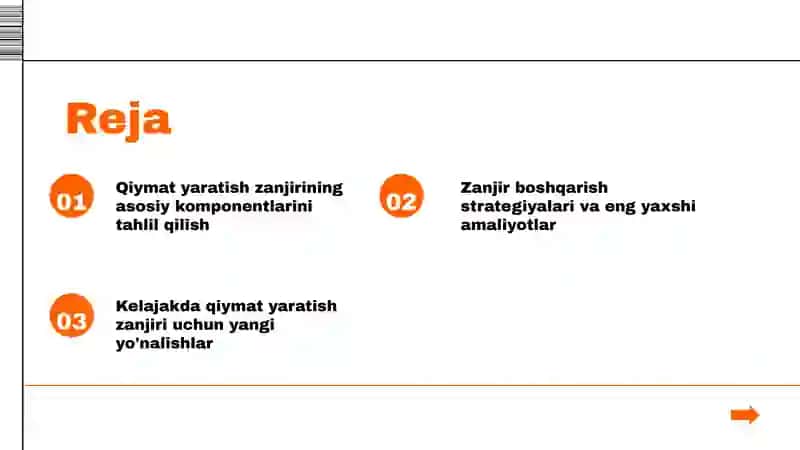 Qiymat yaratish zanjirini boshqarish 2