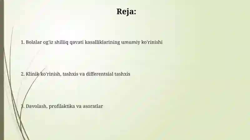 Og'iz shilliq qavati kasalliklari 2