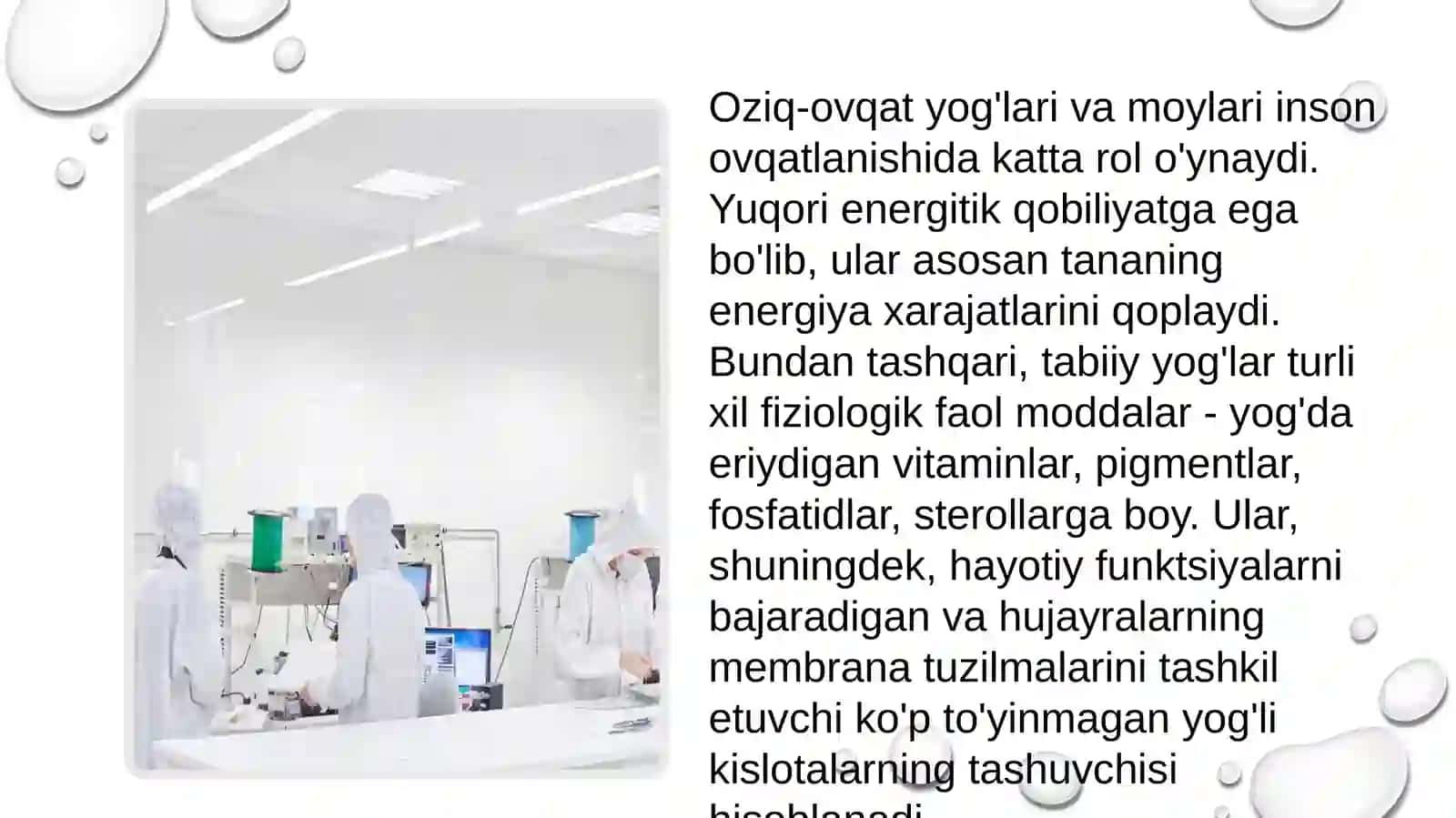 YOG’ VA MOYLARNI TAHLIL QILISH USULLARI 2