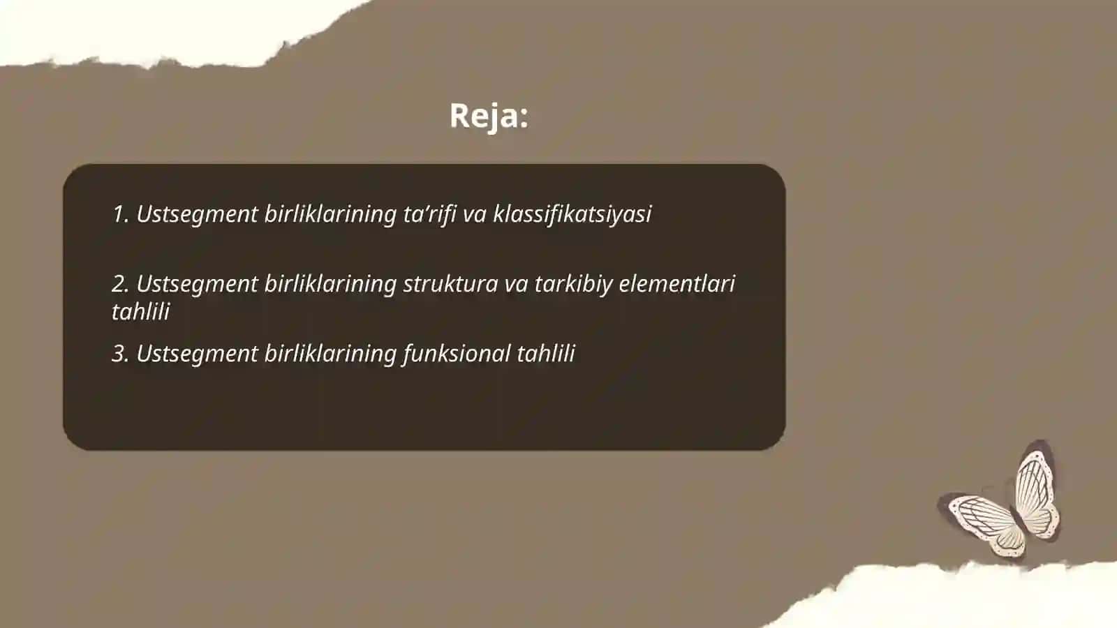 Ustsegment birliklar tahlili 2