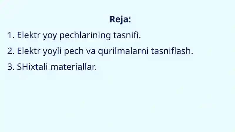 ELEKTR YOY PECHLARINING TASNIFI 2