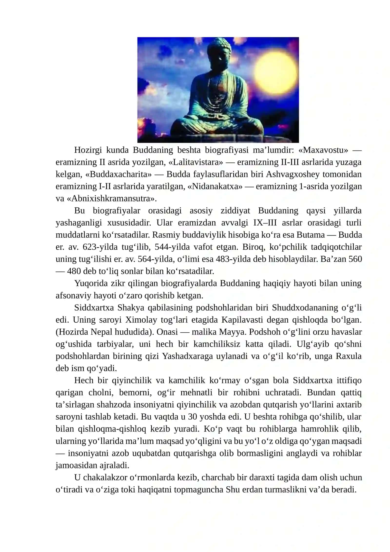 3 BUDDAVIYLIK DINI TARIXI VA ASOSIY G’OYALARI 2