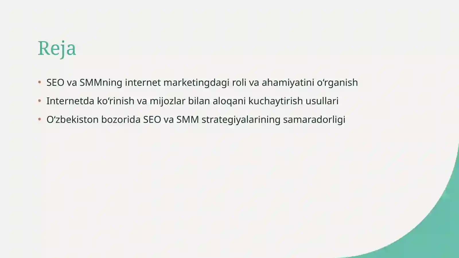 Internetmarketingda SEO va SMM ta’sirini o‘rganish 2