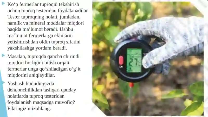 Tuproq tarkibining o'sishi 3-qism 2