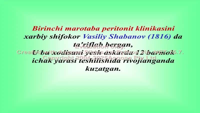 O'tkir peritonit 2