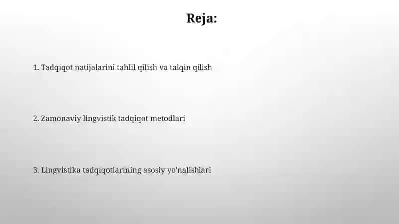 Lingvistik tadqiqot va metodlar 2
