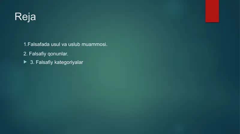 Falsafaning asosiy qonunlari 2