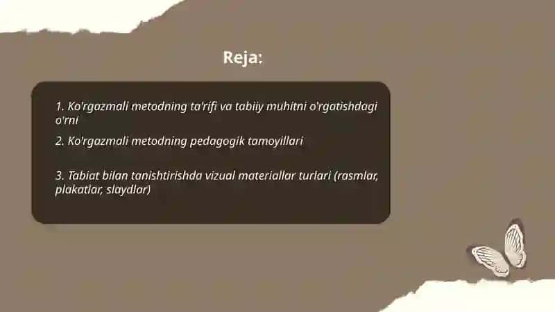 Ko'rgazmali metod 2