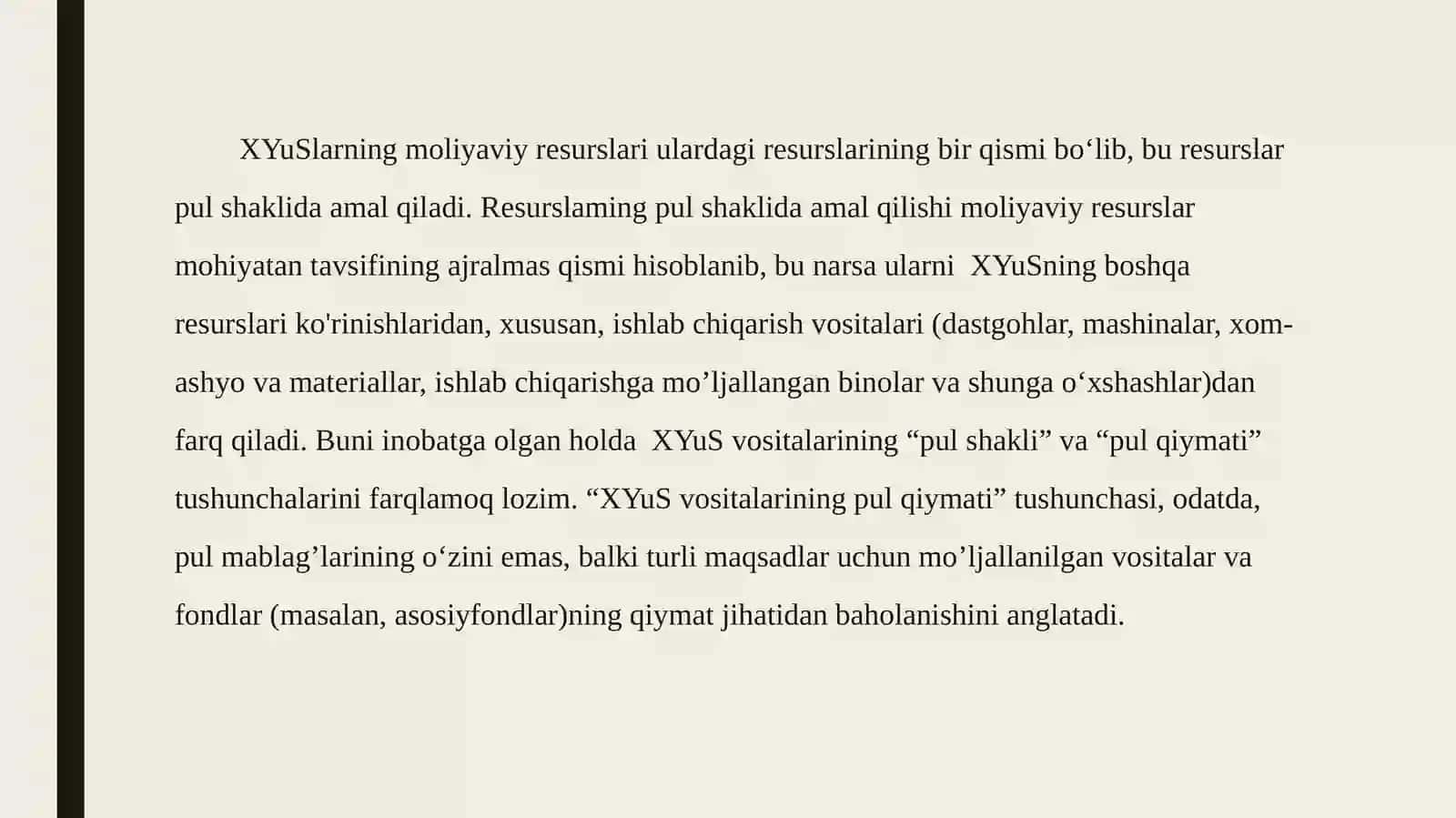 Iqtisodiy resurslar (Moliyaviy resurslar) 2