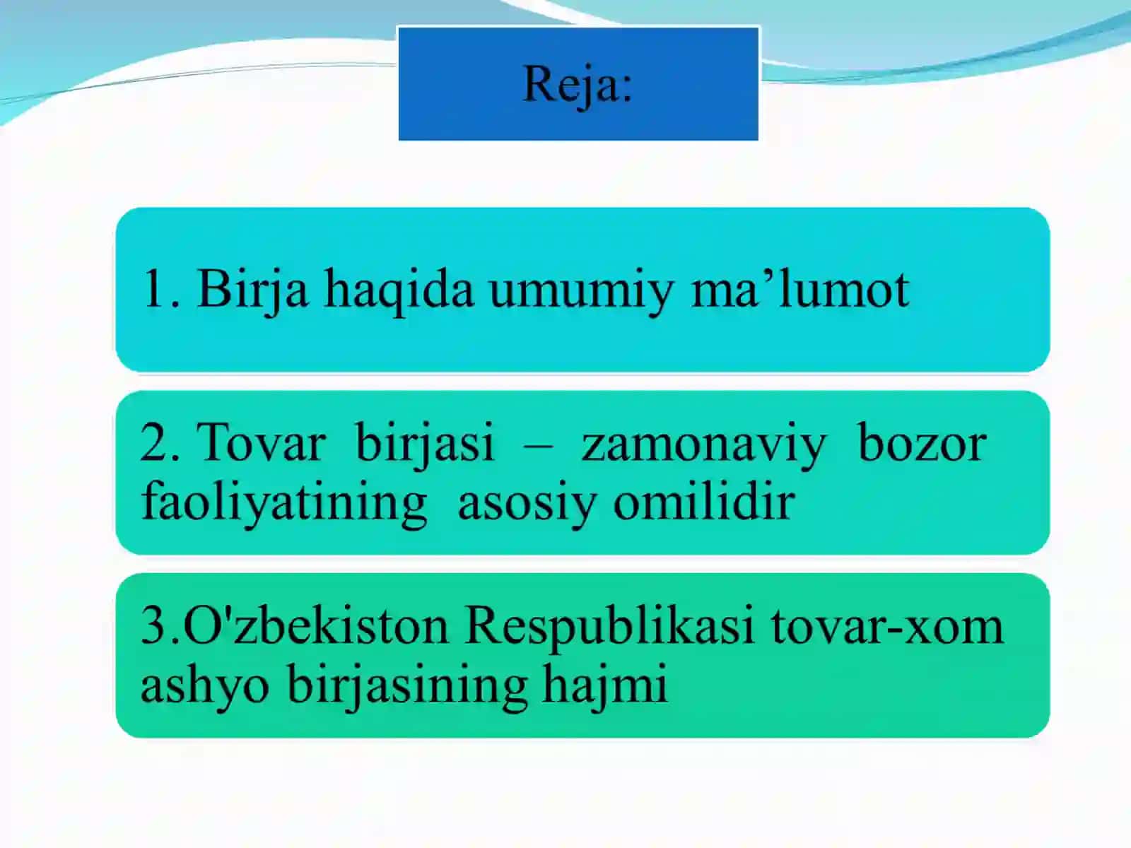 Birja faoliyati 2
