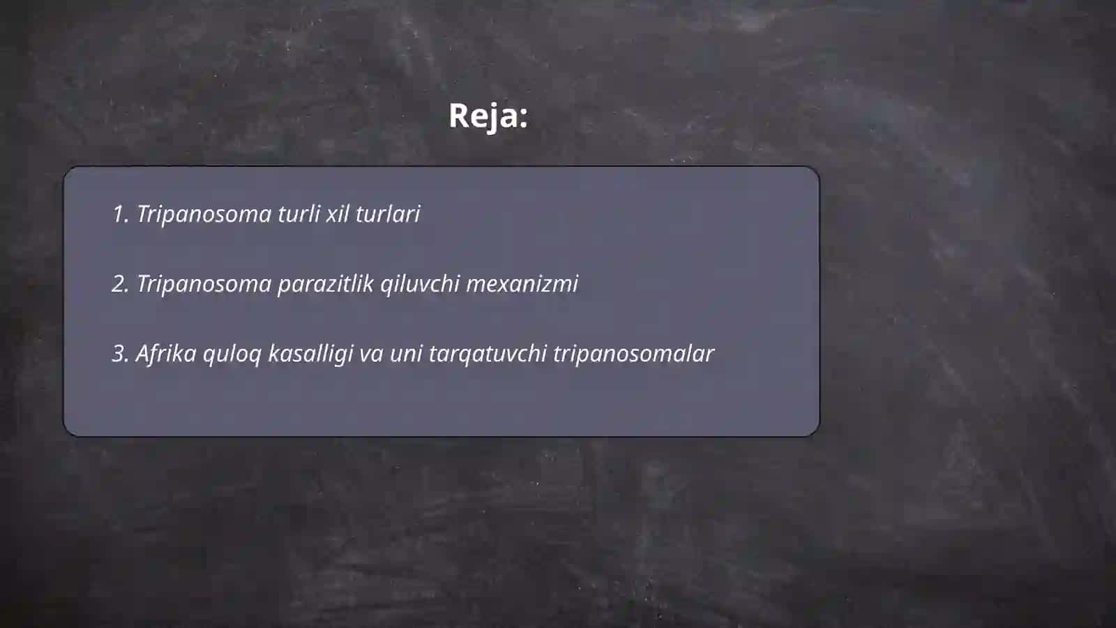 Tripanosoma turli xil turlari 2