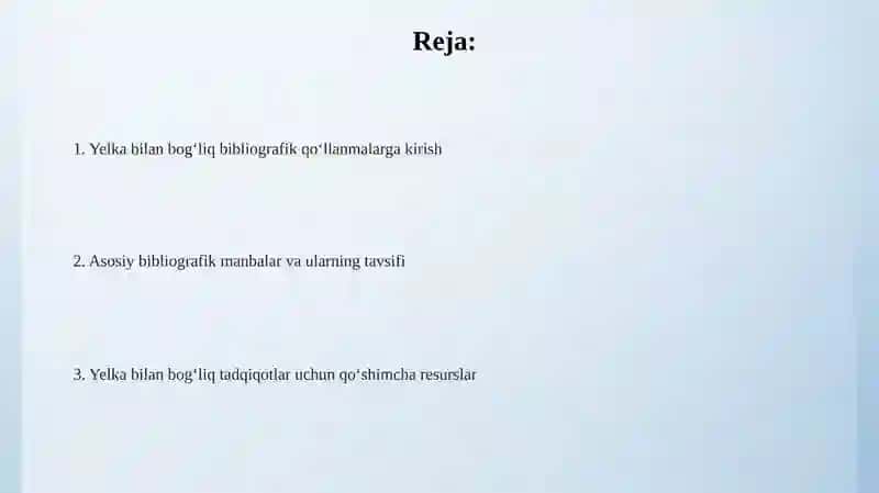 Rejalashtirish va reabilitatsiya 2