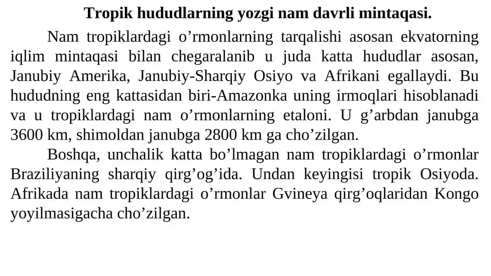 O’simliklarning mintaqalar bo’yicha tarqalishi 2
