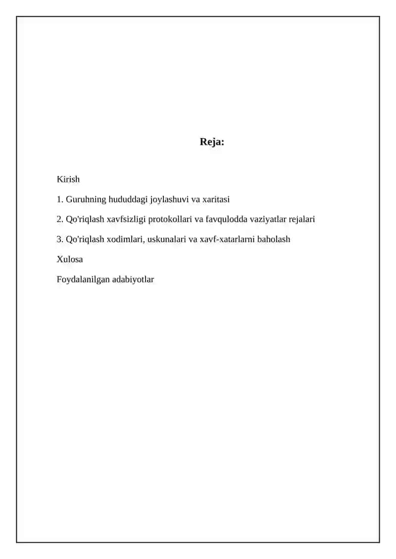 GURUHNING HUDUDGA JOYLASHUVI VA SOQCHI QURIQLOVI 2