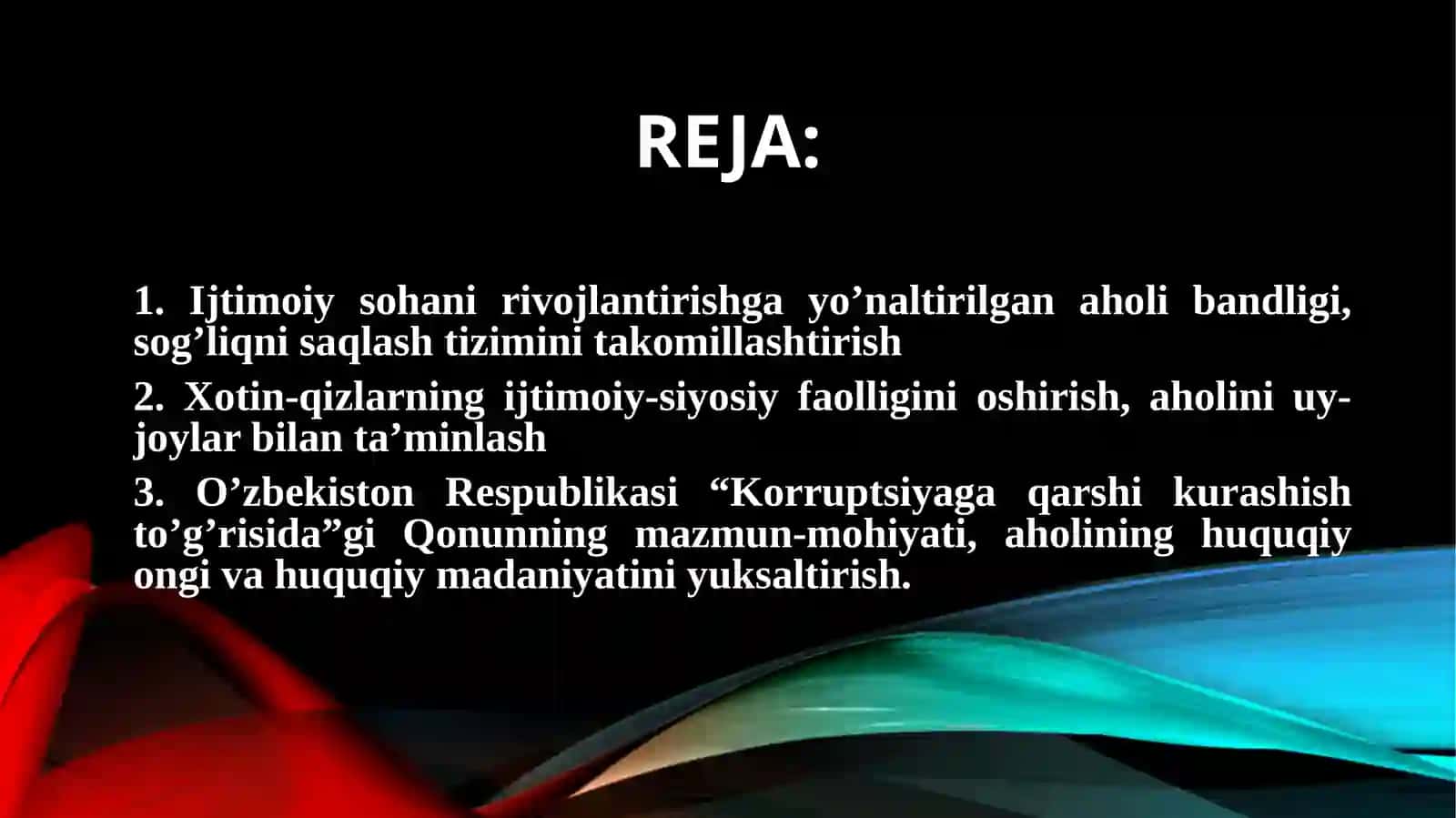 O’ZBEKISTON RESPUBLIKASIDAGI IJTIMOIY O’ZGARISHLAR 2