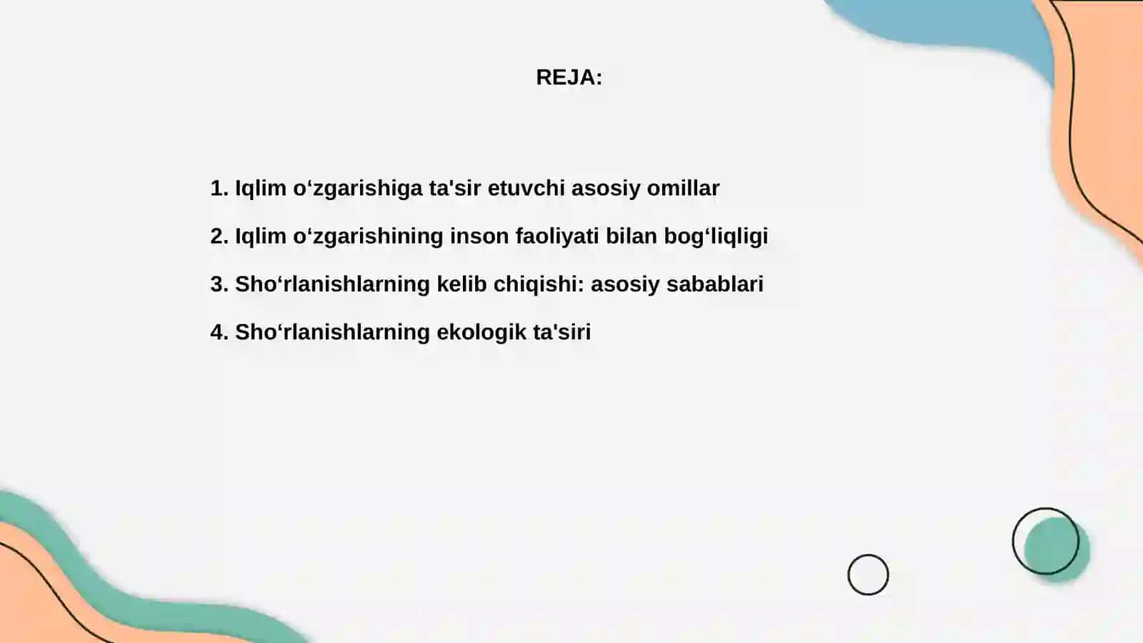Iqlim oʻzgarishiga ta'sir etuvchi omillar 2