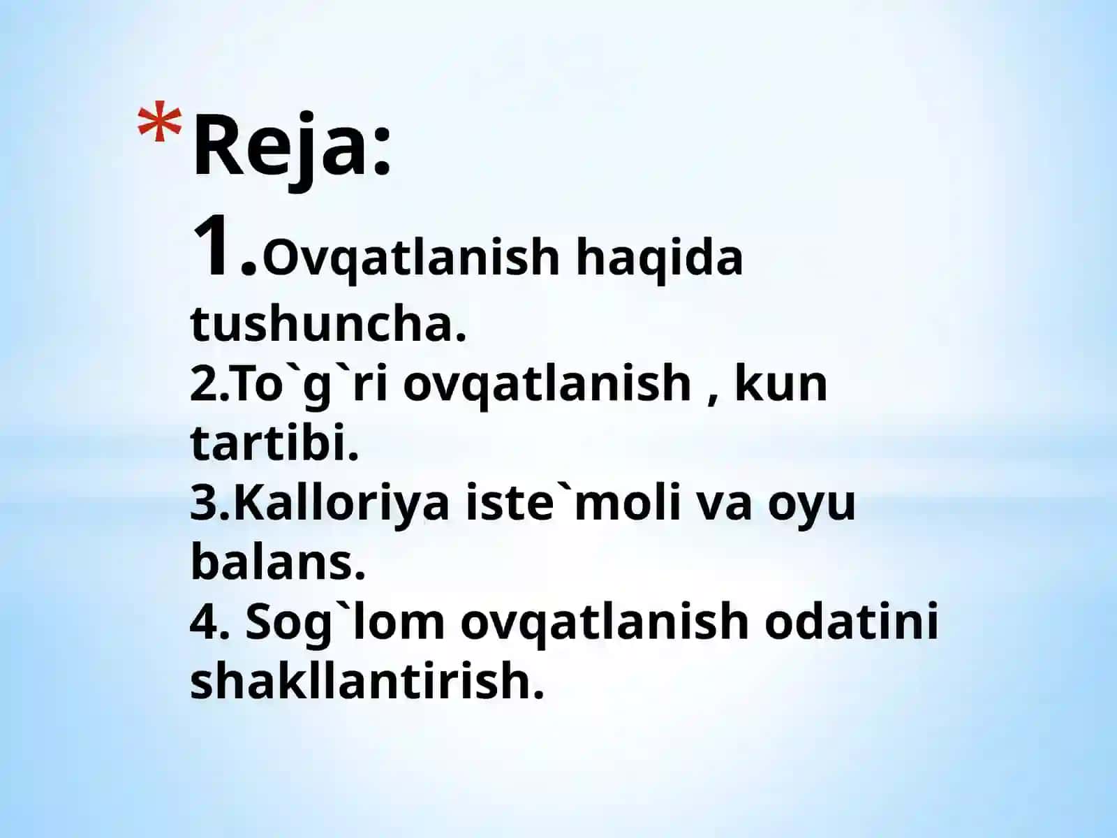 Ovqatlanishning yangi nazariyalari 2