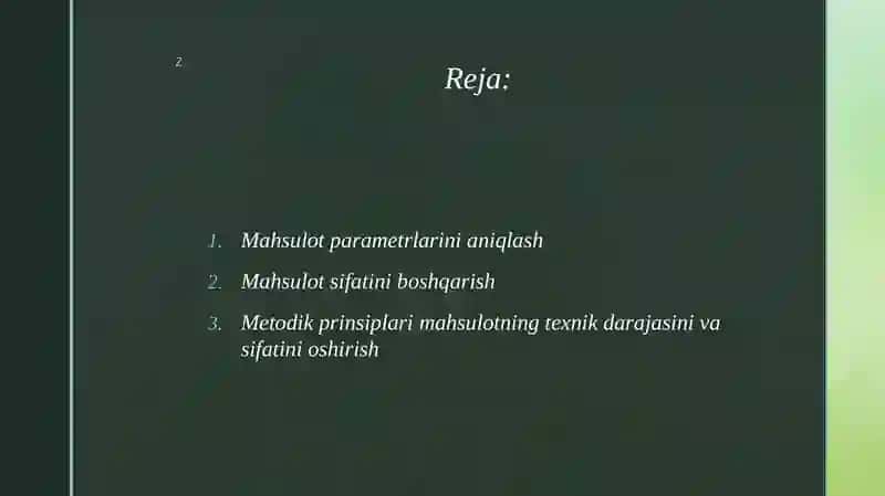 Sotilgan mahsulot sifatining tahlili 2