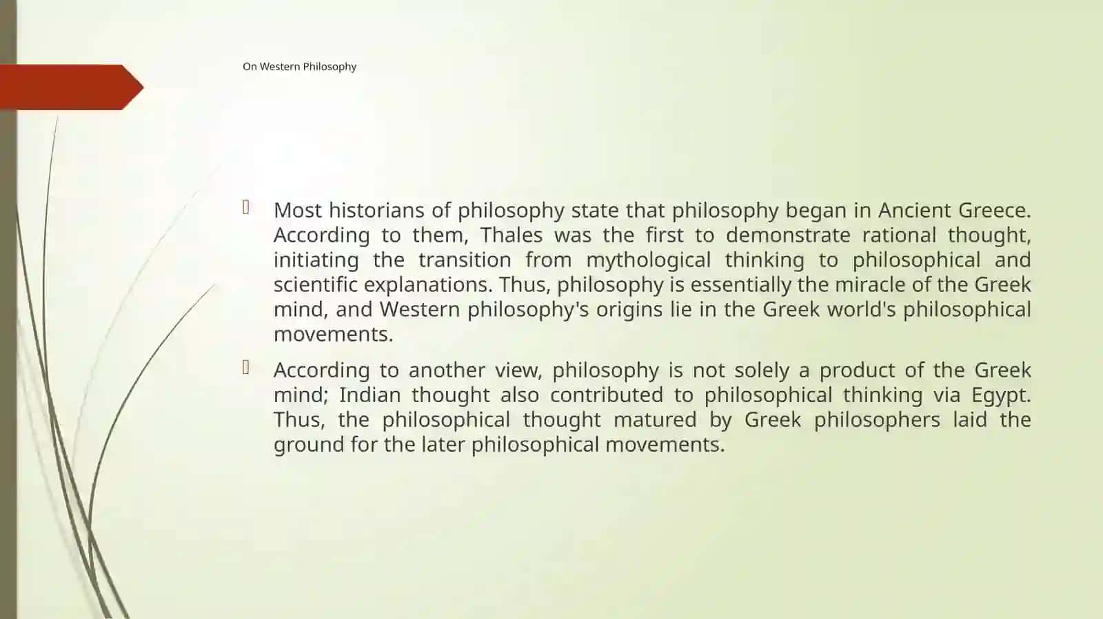 WESTERN PHILOSOPHY: STAGES OF PHILOSOPHICAL THOUGHT DEVELOPMENT 2