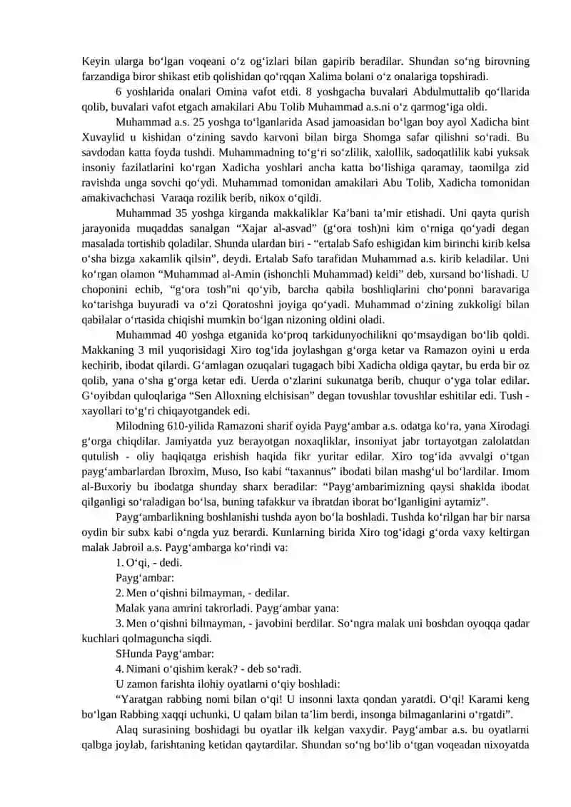 Islom Dini Tarixi va Mohiyati 2