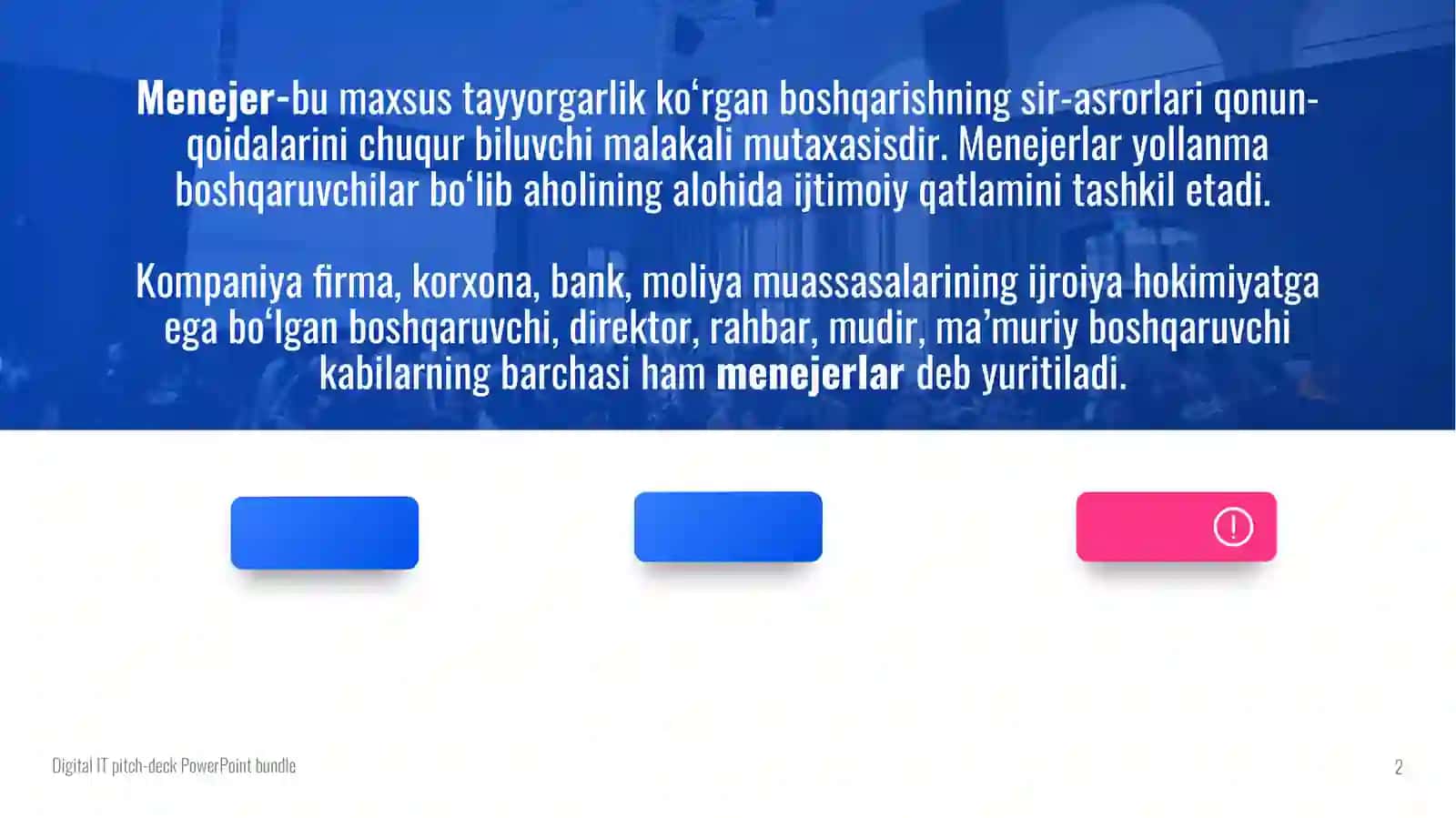 Menejerlik tushunchasi va amaliyot 2