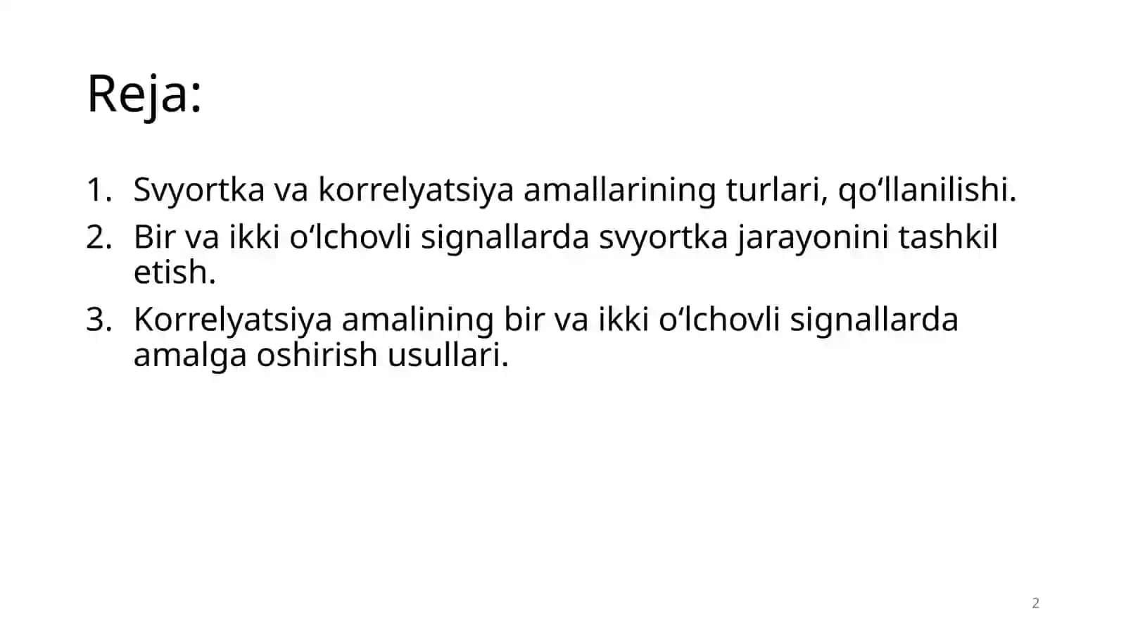 Tasvirlarda svyortka va korellyatsiya algoritmlari 2