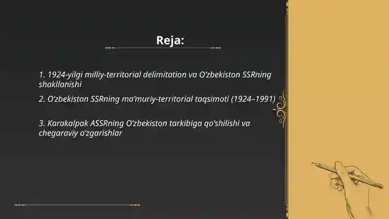 Oʻzbekiston tarixiy geografiyasi.1924-1991-yillar 2
