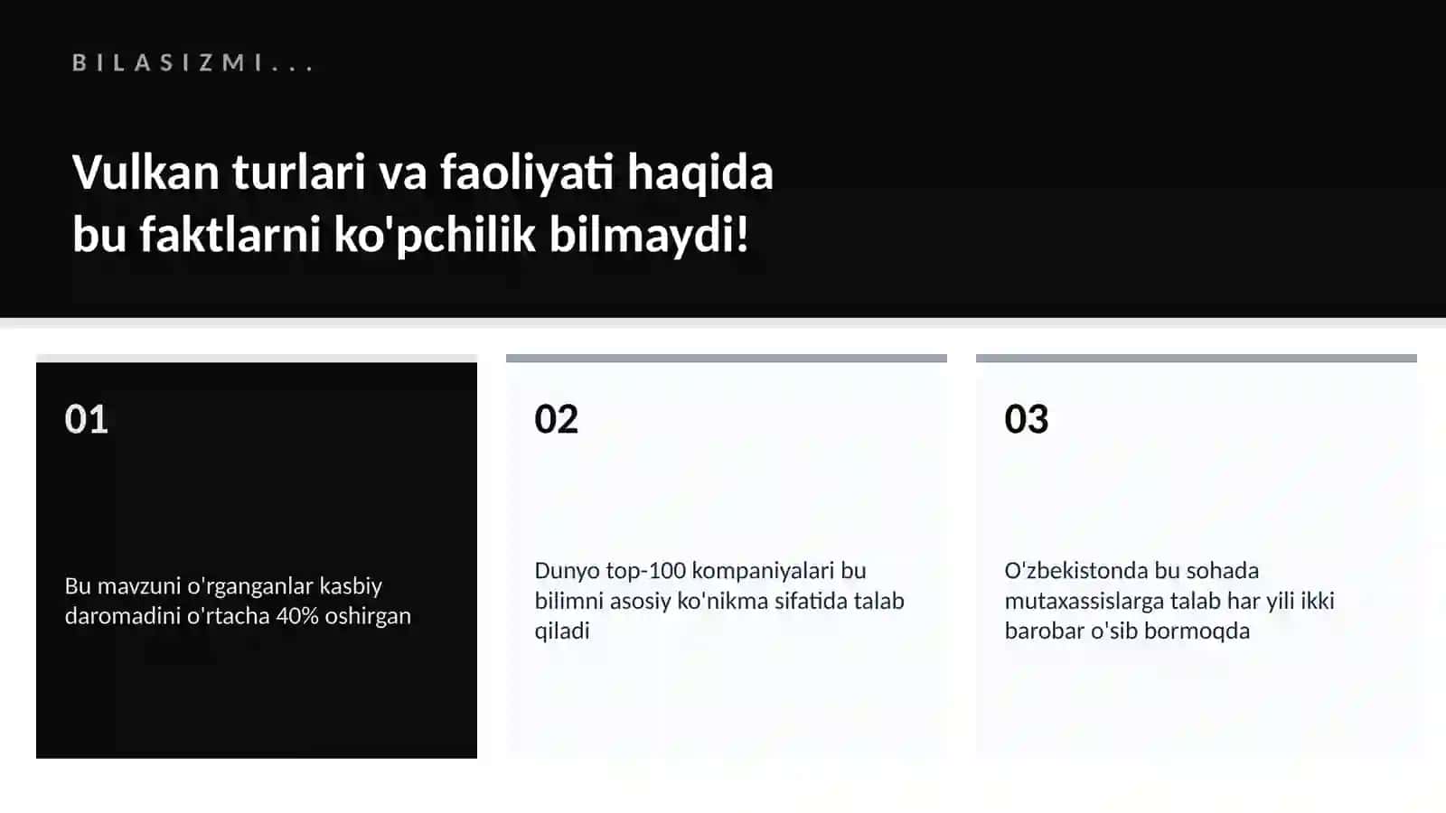 Vulkan turlari va faoliyati 2