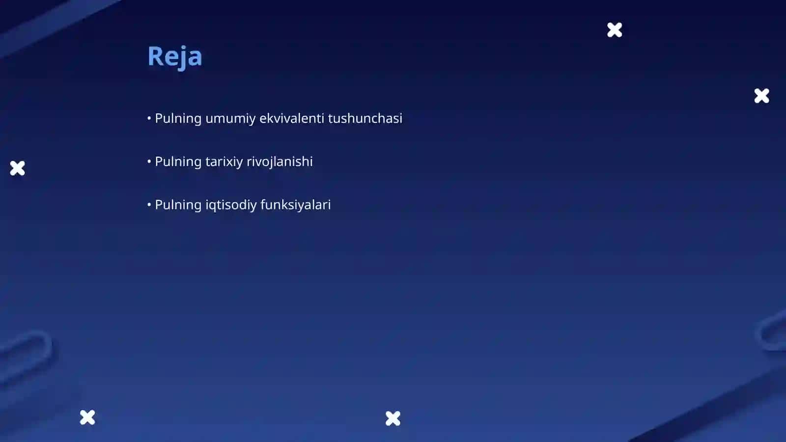 Pulning umumiy ekvivalenti sifatida 2