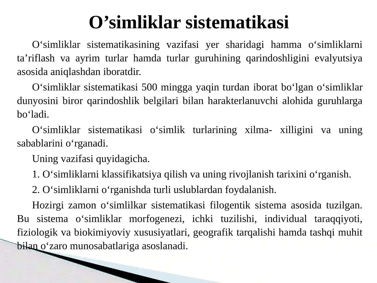 O‘simlik sistemasi 2