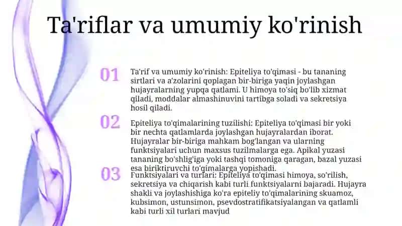 Epiteliy ToʻQimasi Va Uning Tuzilishi 2