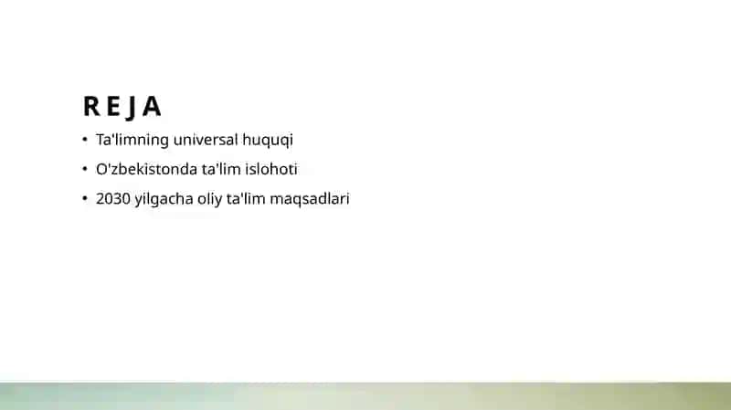 Ta'limning Umumiy Huquqi 2