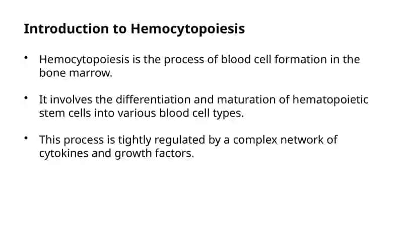 Hemocytopoiesis 2