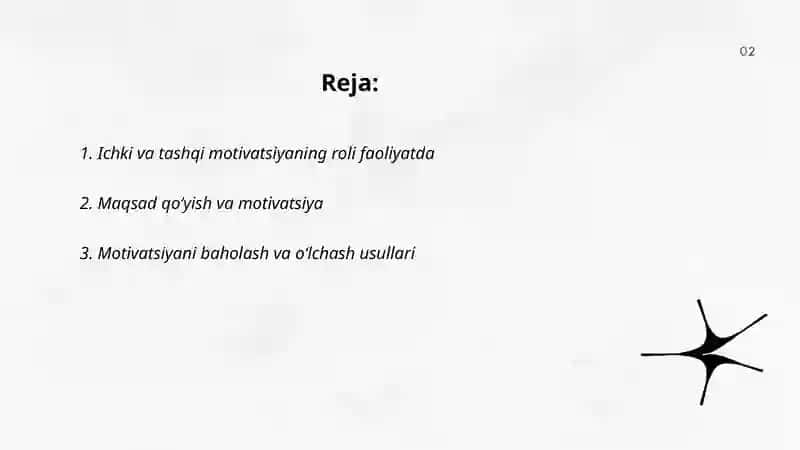 Faoliyat va mativatsiya 2