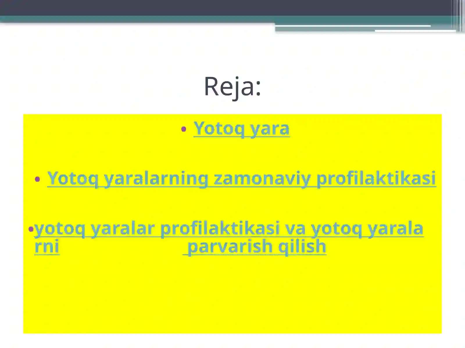 Yotoqyara Profilaktikasi 2