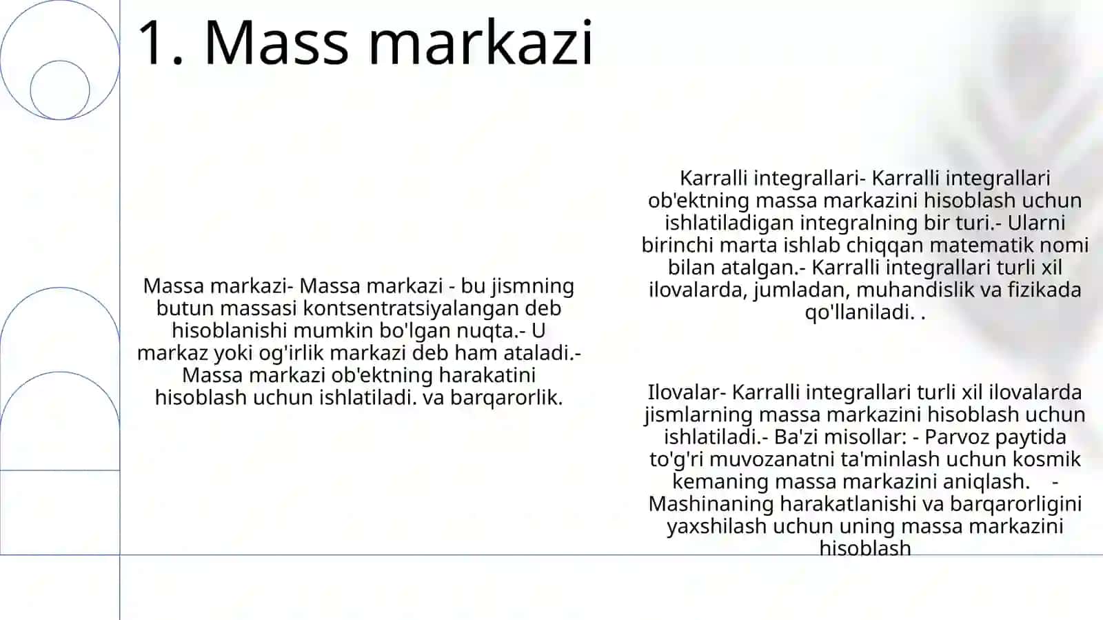 Karrali Integrallarning Tatbiqlari 2