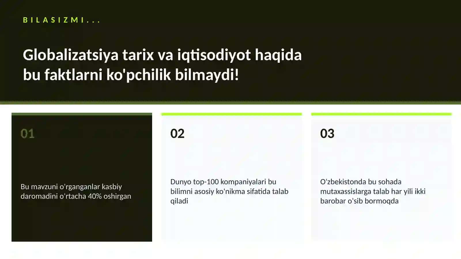 Globalizatsiya tarix va iqtisodiyot 2
