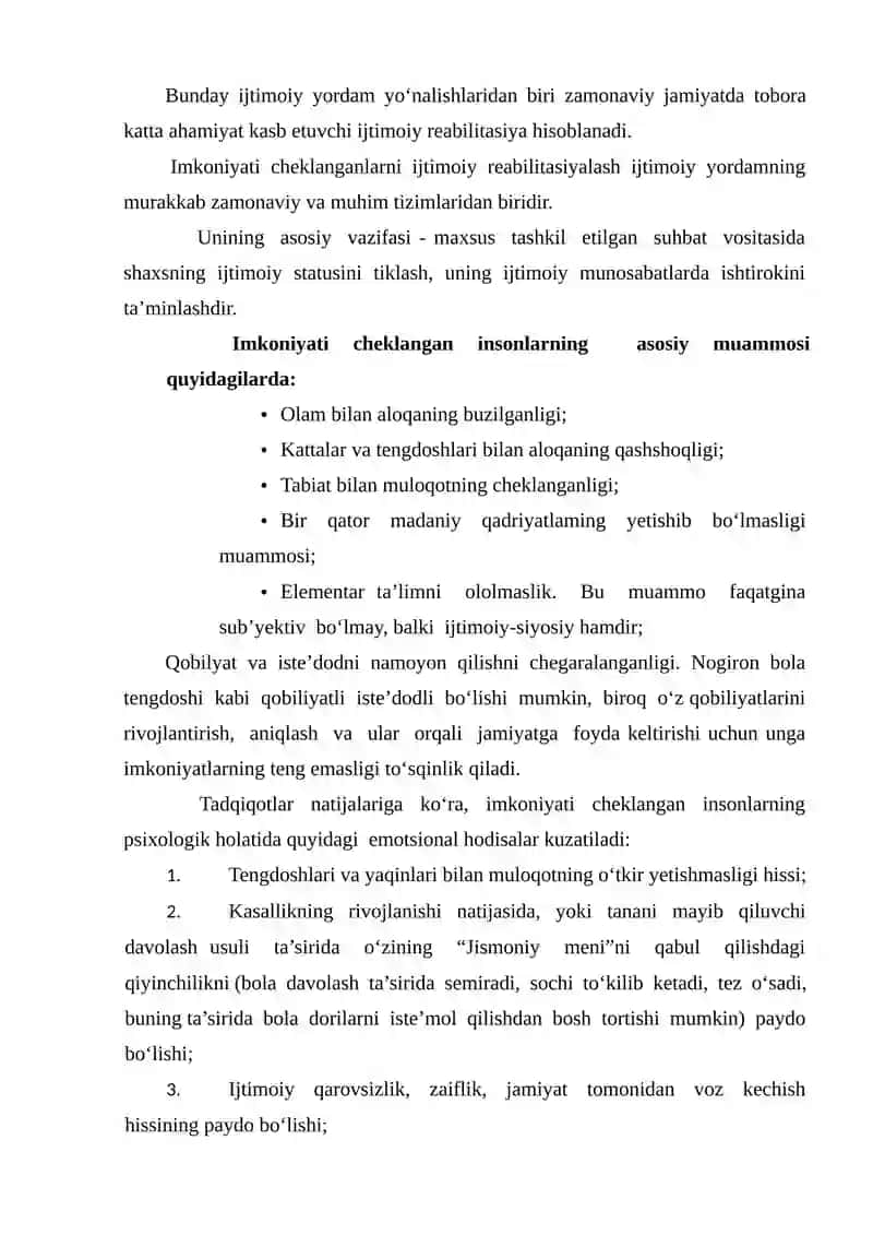 Imkoniyati Cheklangan Yoshlar 2