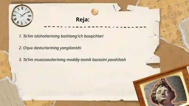 Ta'lim Islohotlarining Boshlang'ich Bosqichlari 2
