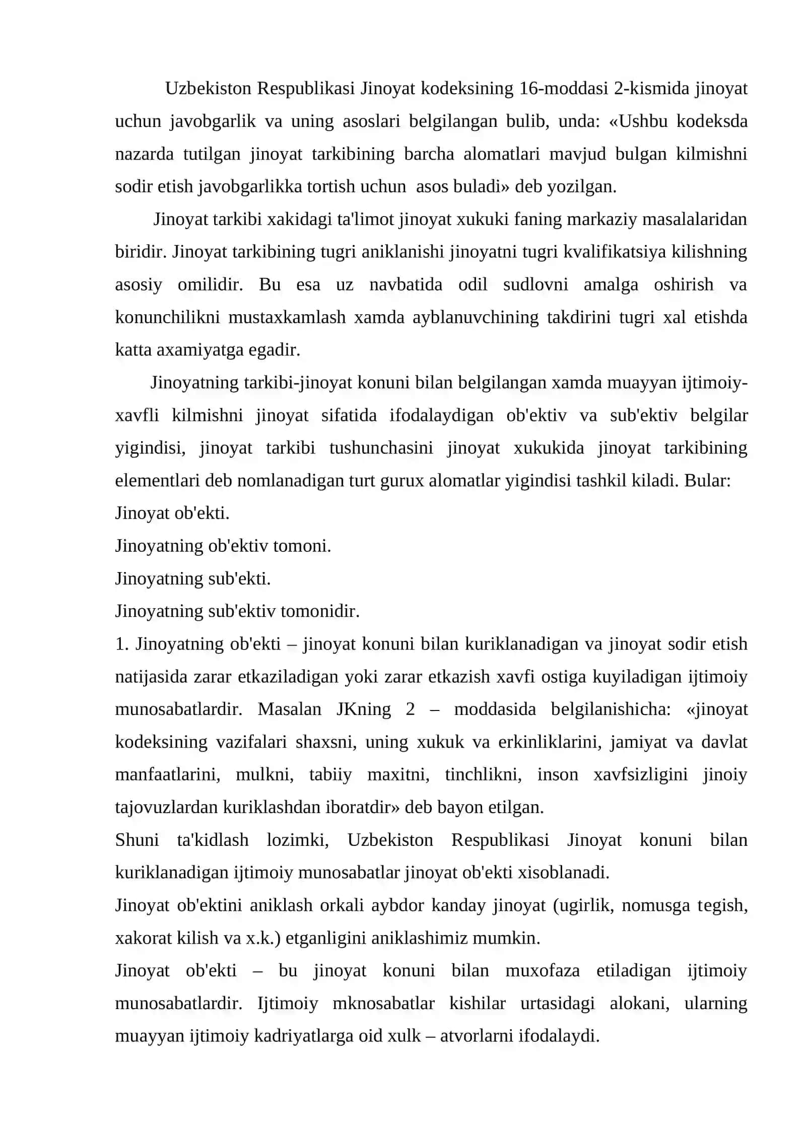 Jinoyat tarkibi 2