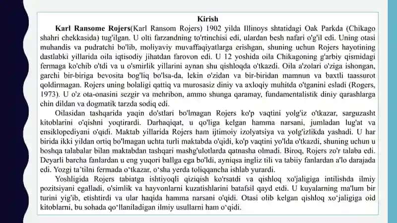 Karl Ransom Rojers hayoti 2