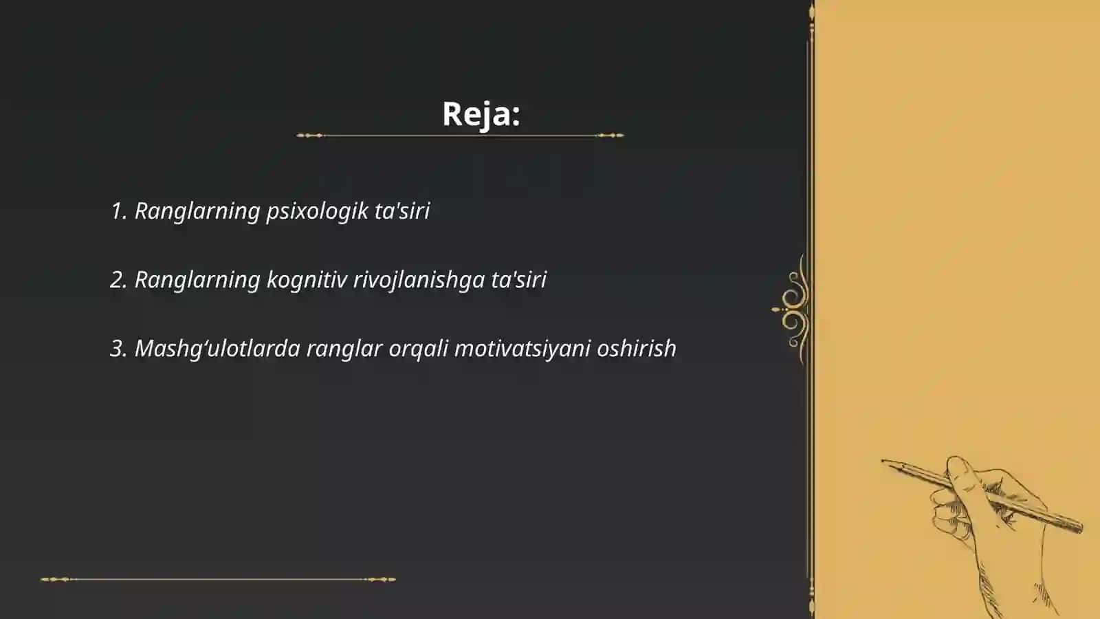 Mashgʻulotlarda ranglardan foydalanish 2