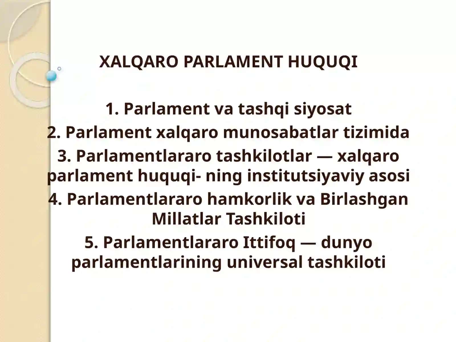 XALQARO PARLAMENT HUQUQI 2