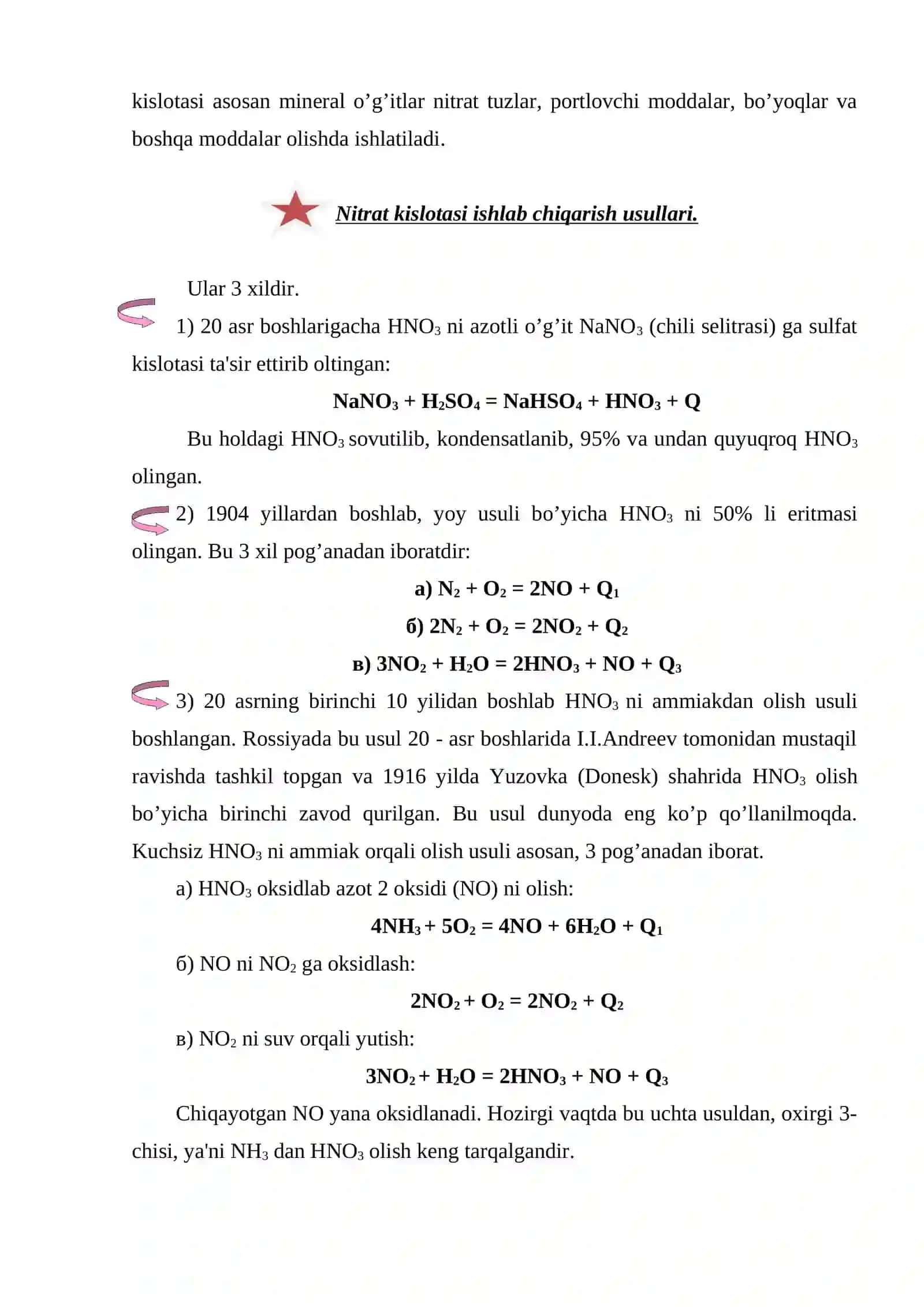 NITRAT KISLOTASI IShLAB ChIQARISh QURILMALARI XILLARI 2