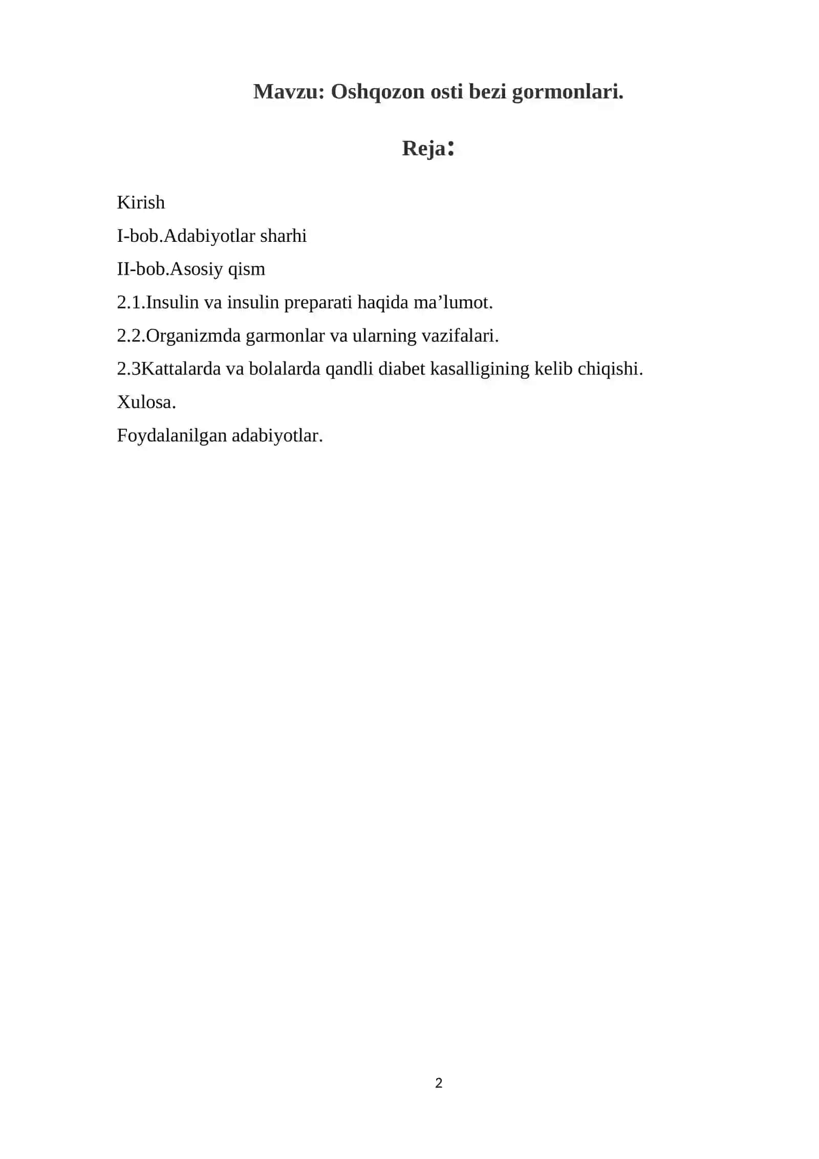 Oshqozon osti bezi gormonlari 2