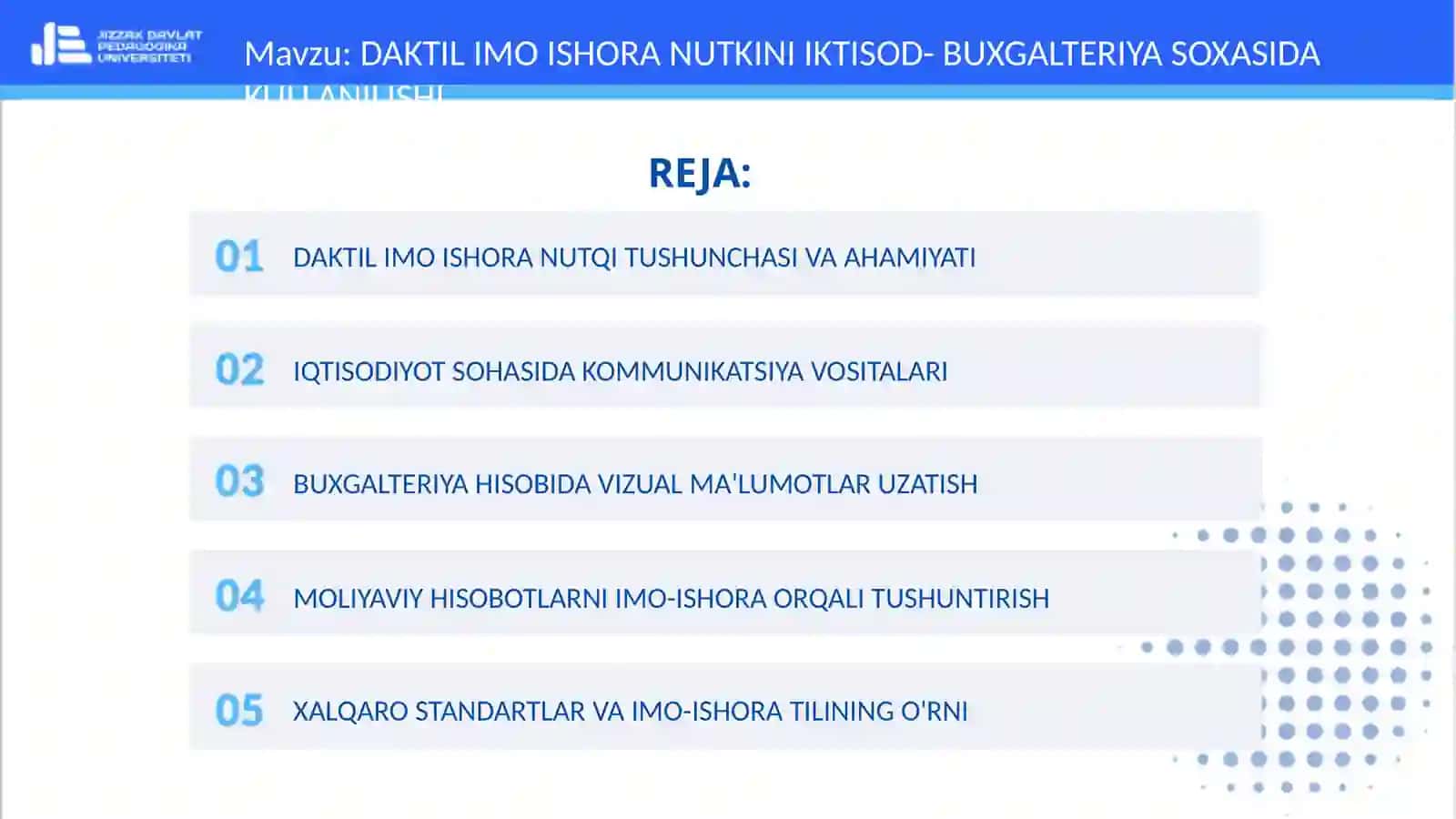 DAKTIL IMO ISHORA NUTKINI IKTISOD- BUXGALTERIYA SOXASIDA KULLANILISHI 2
